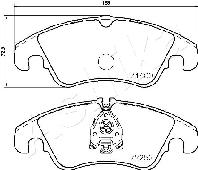 Placute frana ASHIKA 50-00-0916