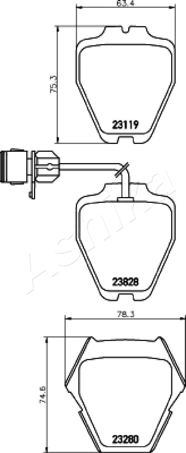 Placute frana ASHIKA 50-00-0928