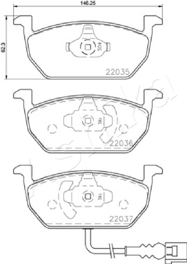 Placute frana ASHIKA 50-00-0938