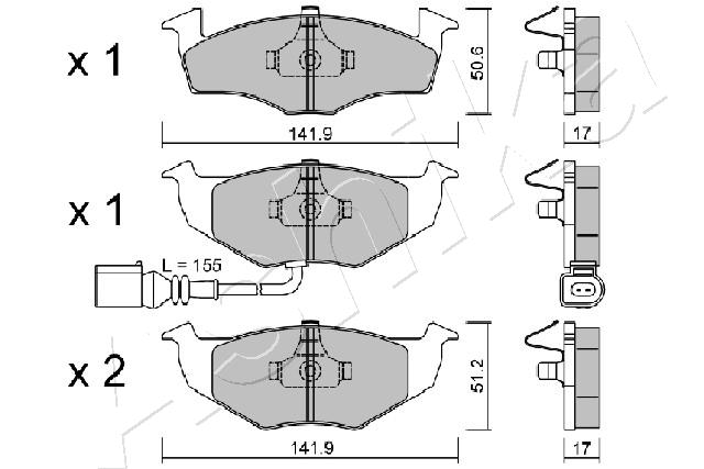 Placute frana ASHIKA 50-00-0955