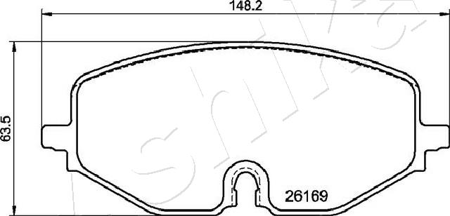 Placute frana ASHIKA 50-00-0964