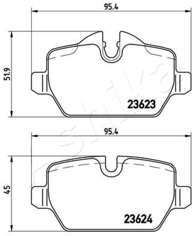 Placute frana ASHIKA 51-00-0100