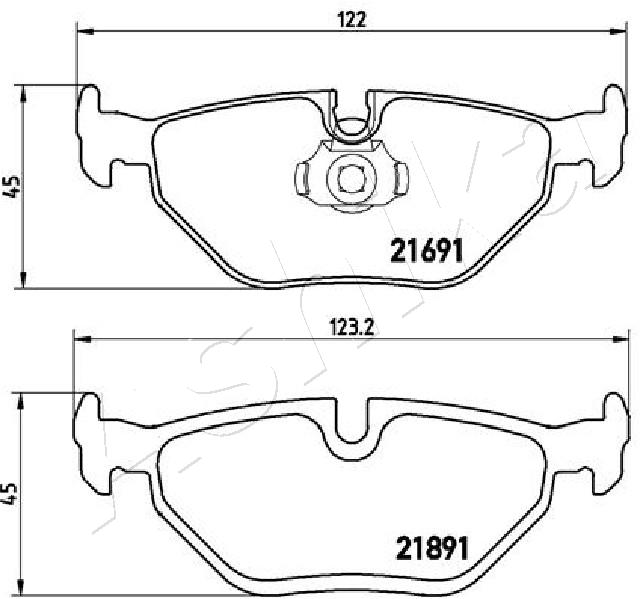 Placute frana ASHIKA 51-00-0110