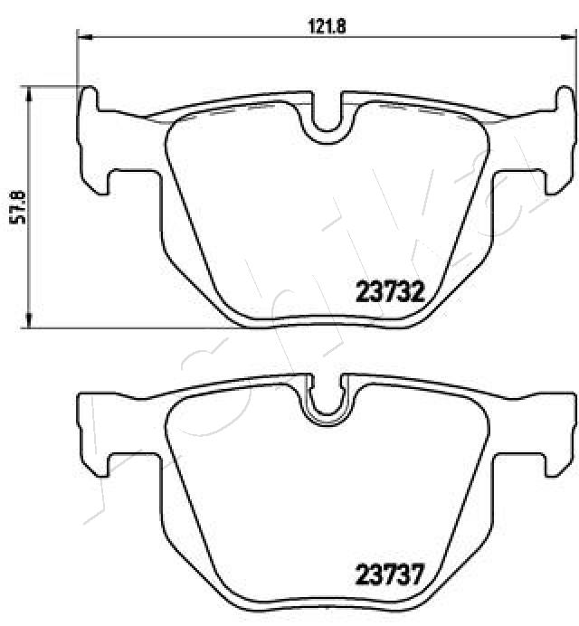 Placute frana ASHIKA 51-00-0111