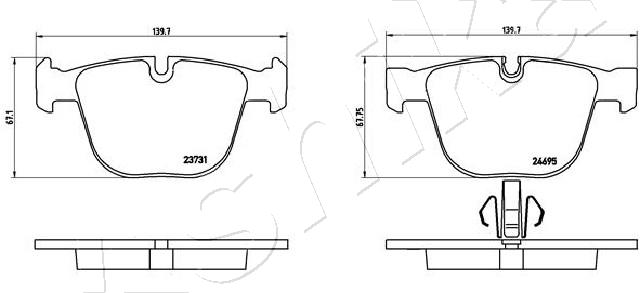 Placute frana ASHIKA 51-00-0115