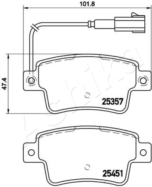 Placute frana ASHIKA 51-00-0215