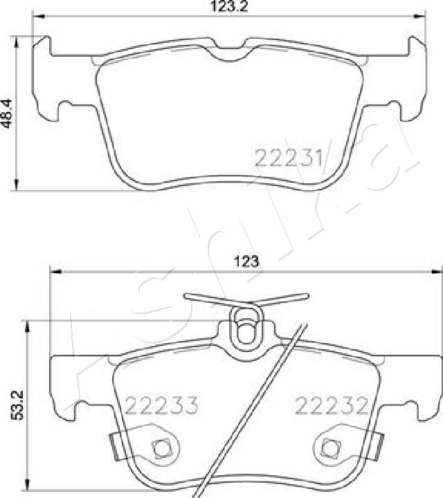 Placute frana ASHIKA 51-00-0300