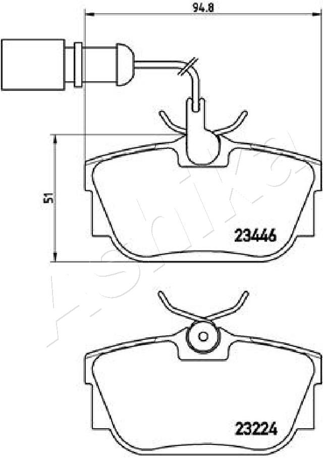 Placute frana ASHIKA 51-00-0301
