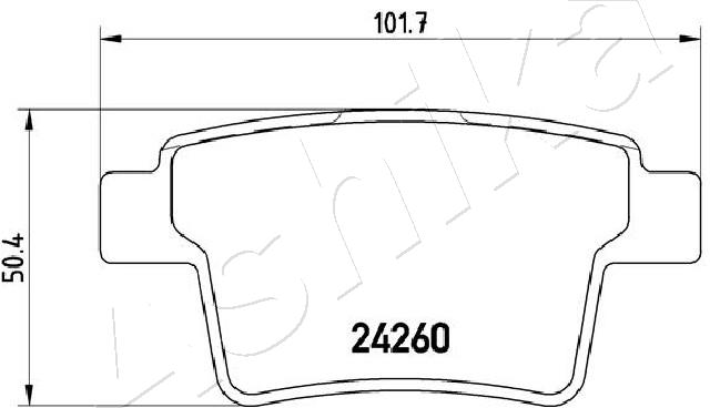 Placute frana ASHIKA 51-00-0306
