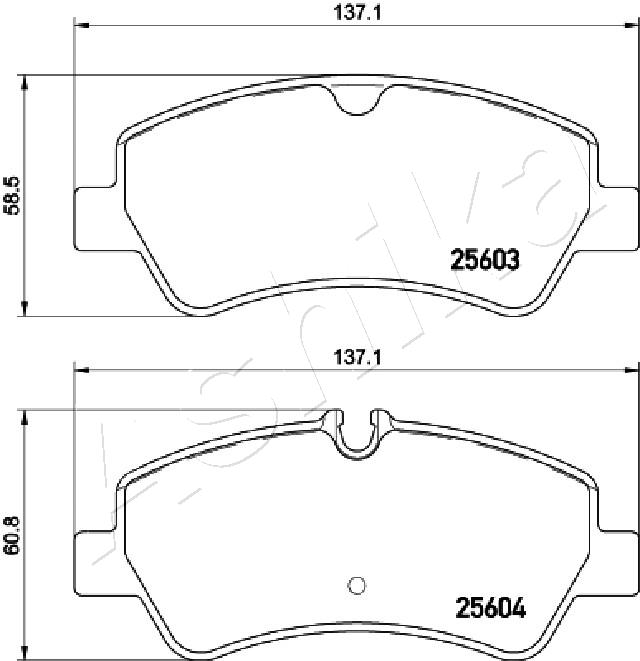 Placute frana ASHIKA 51-00-0307
