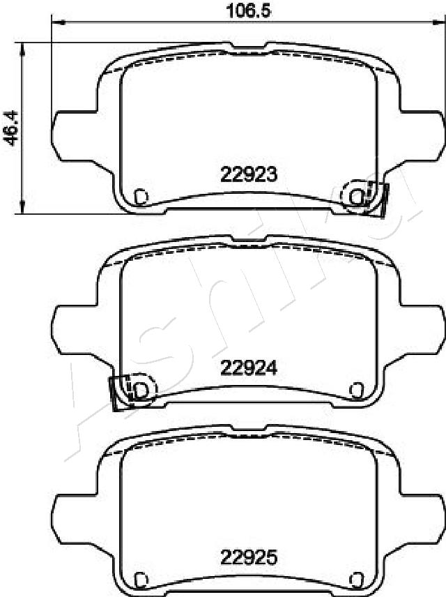 Placute frana ASHIKA 51-00-0406