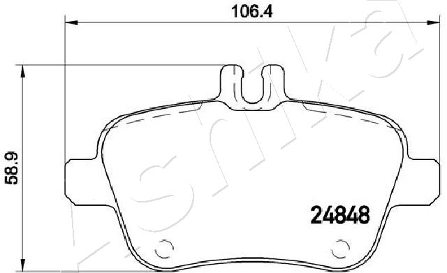 Placute frana ASHIKA 51-00-0501