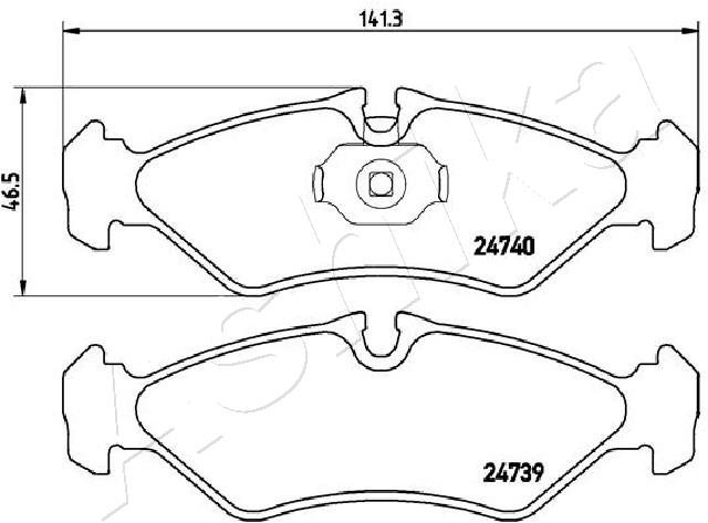 Placute frana ASHIKA 51-00-0521