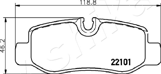 Placute frana ASHIKA 51-00-0528