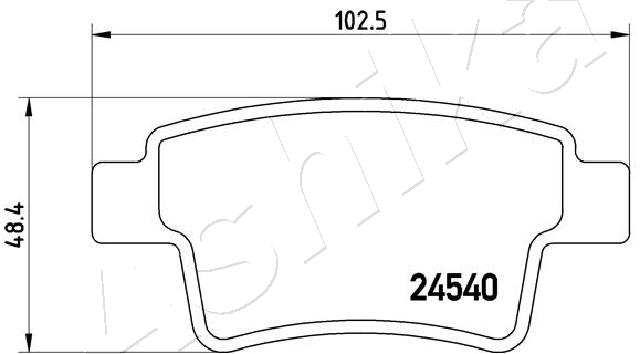 Placute frana ASHIKA 51-00-0603