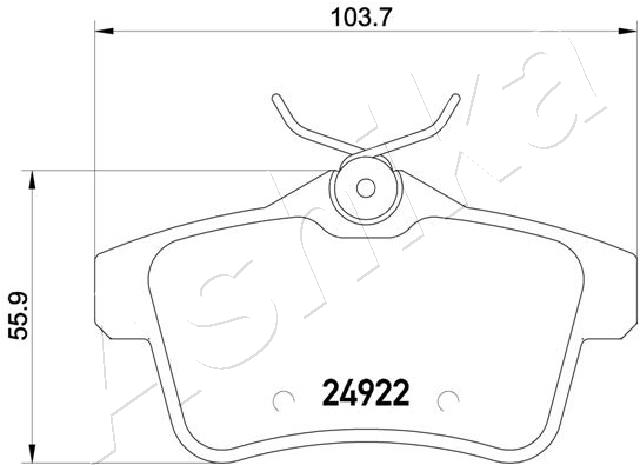 Placute frana ASHIKA 51-00-0604