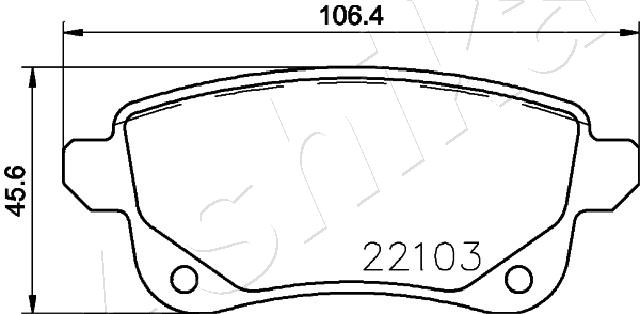 Placute frana ASHIKA 51-00-0704