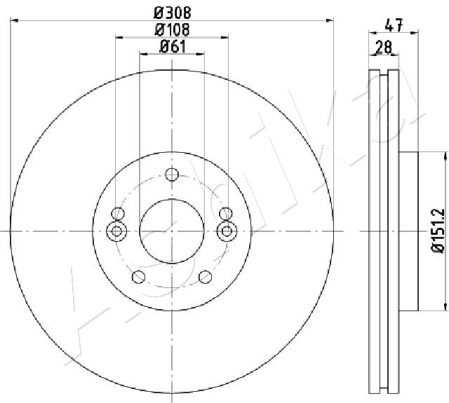 Disc frana ASHIKA 60-00-0713
