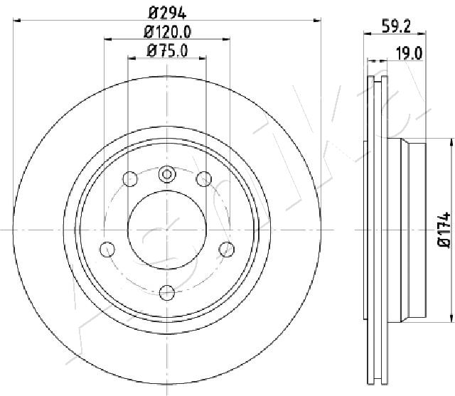 Disc frana ASHIKA 61-00-0109