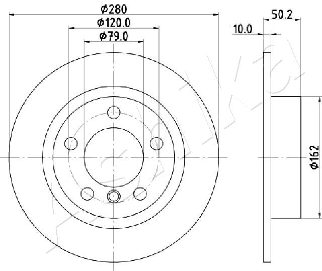 Disc frana ASHIKA 61-00-0134