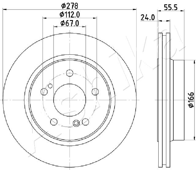Disc frana ASHIKA 61-00-0506