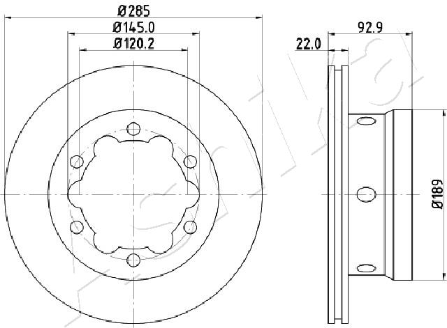 Disc frana ASHIKA 61-00-0528