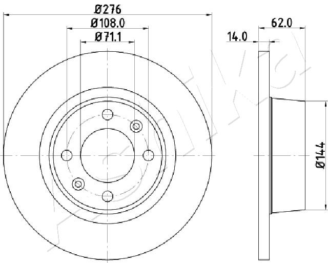Disc frana ASHIKA 61-00-0604