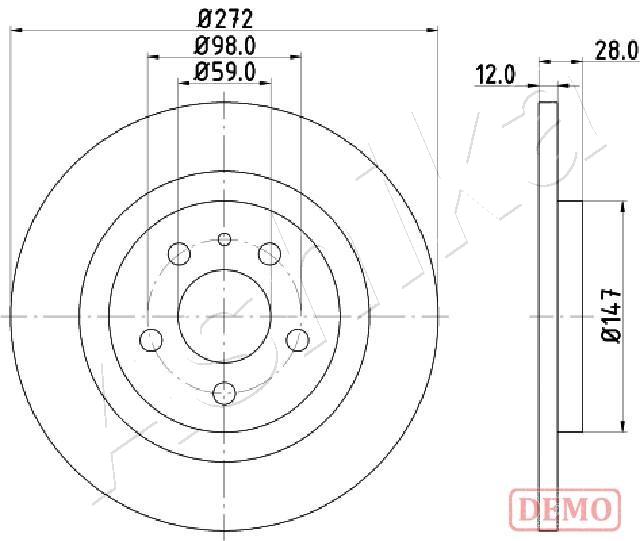 Disc frana ASHIKA 61-00-0606C