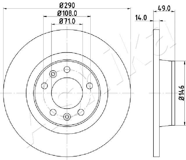 Disc frana ASHIKA 61-00-0612