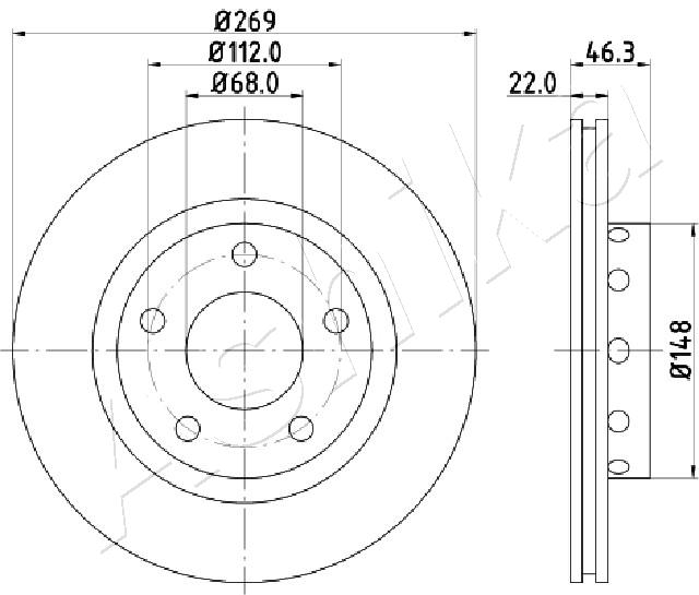 Disc frana ASHIKA 61-00-0913