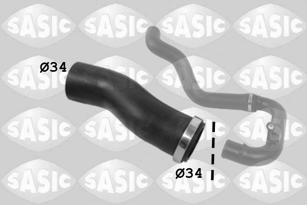 Furtun aer supraalimentare FIAT GRANDE PUNTO (199_) 1.3 D Multijet  diesel 75 cai SASIC 3336203