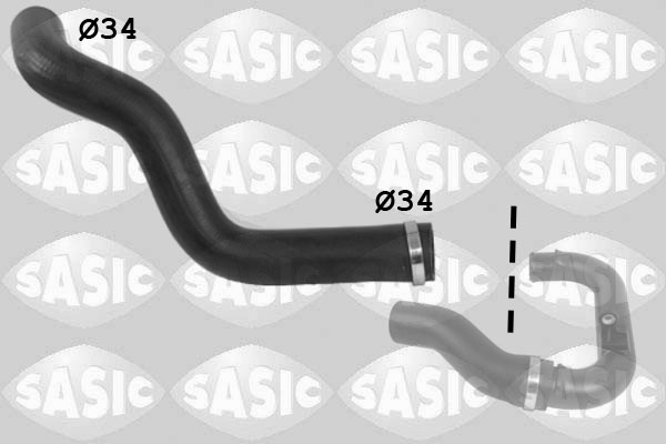 Furtun aer supraalimentare FIAT GRANDE PUNTO (199_) 1.3 D Multijet  diesel 75 cai SASIC 3356078