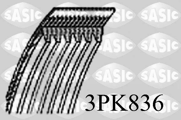 Curea transmisie cu caneluri SASIC 3PK836