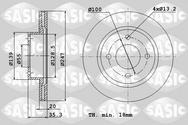 Disc frana SASIC 6100003