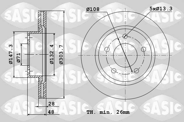 Disc frana SASIC 6100013