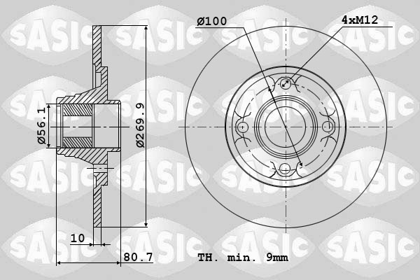 Disc frana SASIC 6104019