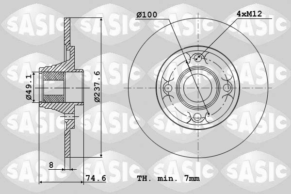 Disc frana SASIC 6104042