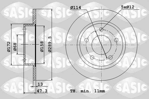 Disc frana SASIC 6104055