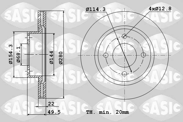 Disc frana SASIC 6106043