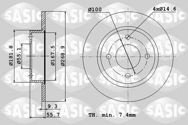 Disc frana SASIC 6106058