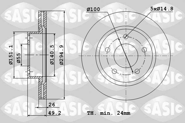 Disc frana SASIC 6106124