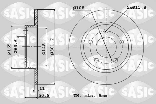 Disc frana SASIC 6106143