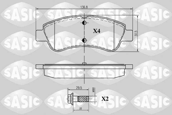 Placute frana SASIC 6210012