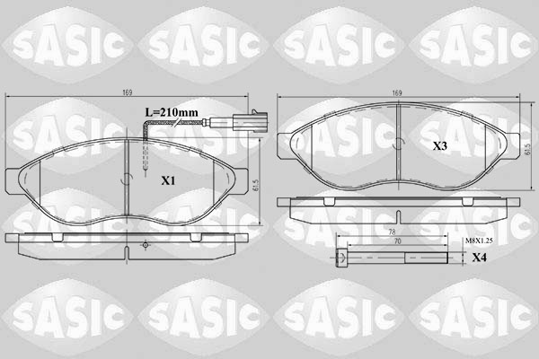 Placute frana SASIC 6210021