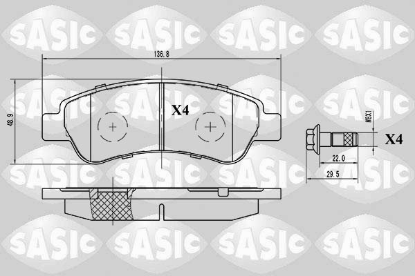 Placute frana SASIC 6210025