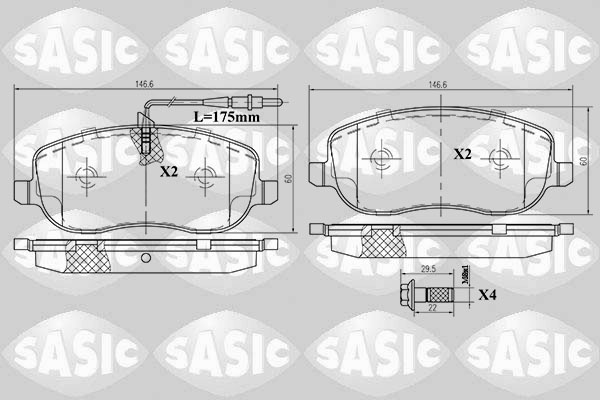 Placute frana SASIC 6210029