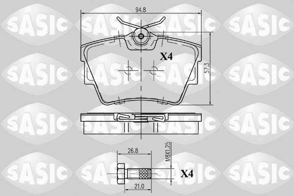 Placute frana SASIC 6214005