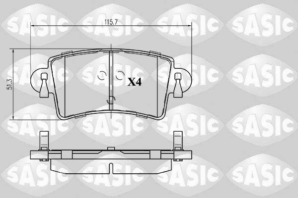 Placute frana SASIC 6214013