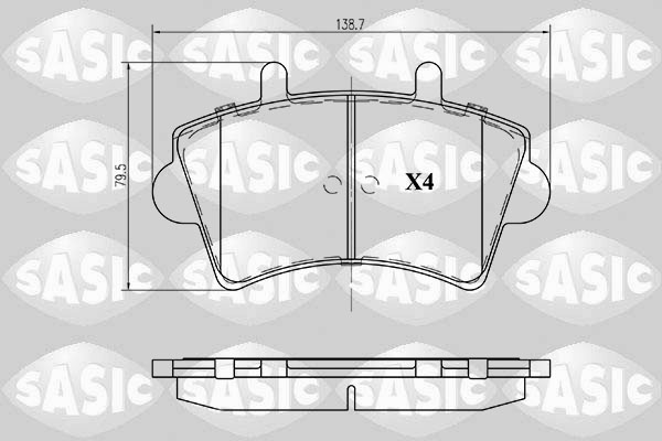 Placute frana SASIC 6214015