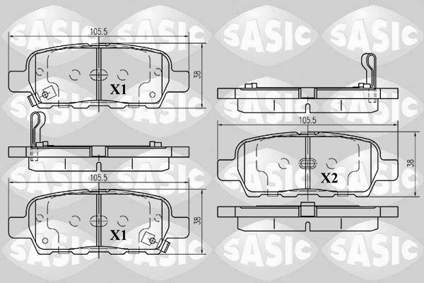 Placute frana SASIC 6214025